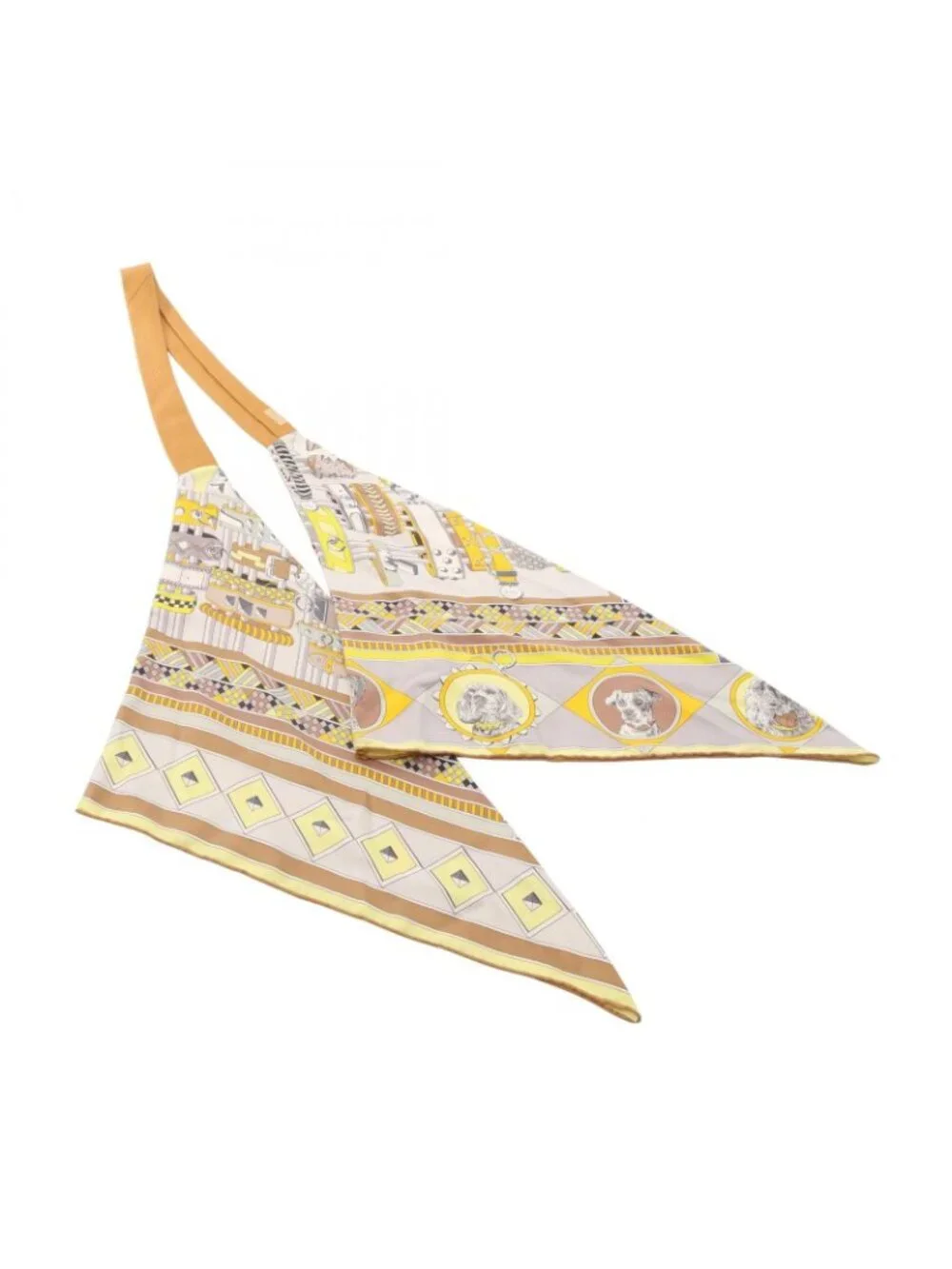Hermes Scarf Petit H Colliers Et Chiens Silk Tie